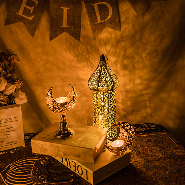 Moroccan Hollow LED Wind Lamp Floor Lantern