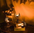 Islamic Moon-Shaped Metal Candle Holder