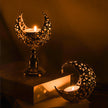 Islamic Moon-Shaped Metal Candle Holder