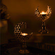 Islamic Moon-Shaped Metal Candle Holder