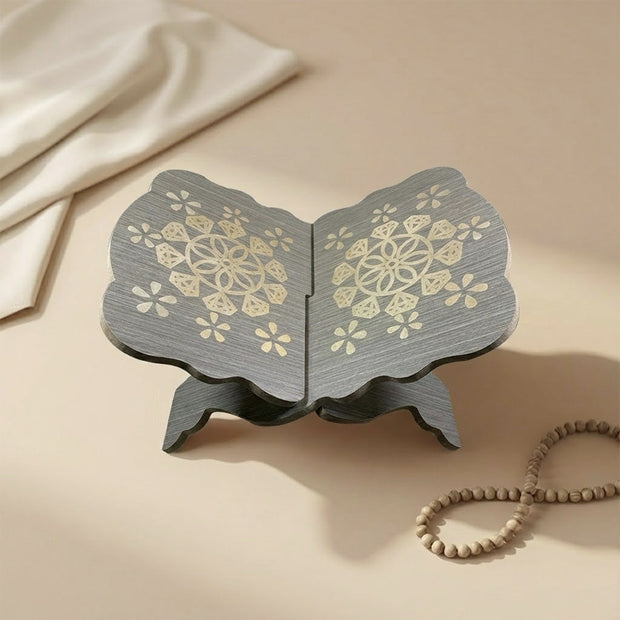 Foldable Islamic Book Stand – Grey