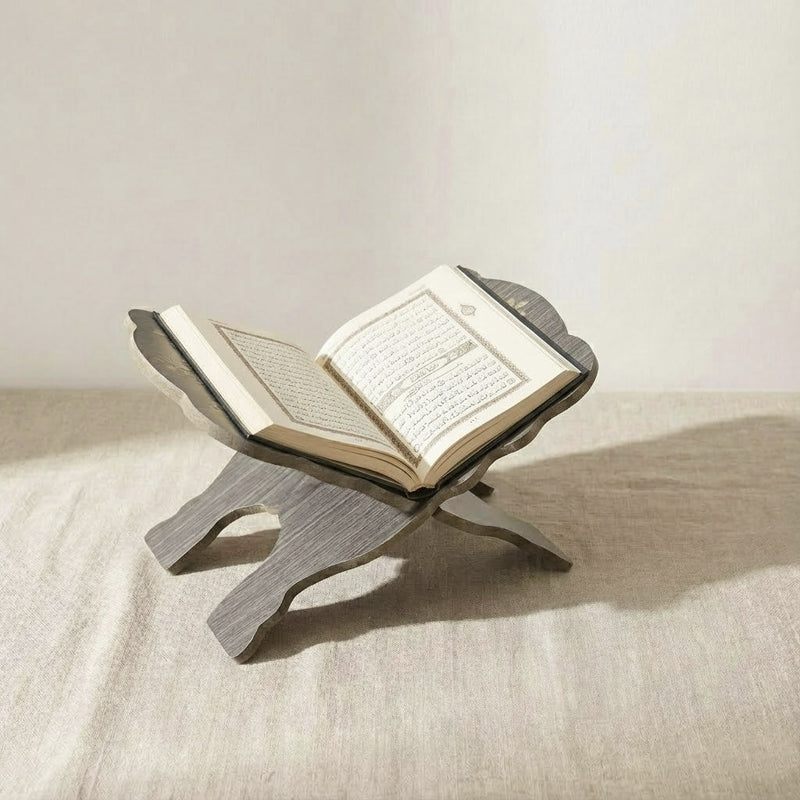 Foldable Islamic Book Stand – Grey