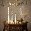 Wooden Crescent Moon Ramadan Table Decor Set