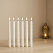 Remote LED Spiral Taper Candle – White