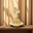 Ginkgo Leaf Gold Metal Incense Burner