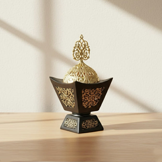Black-Gold Moroccan Incense Burner