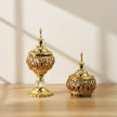 Moroccan-Inspired Gold Filigree Incense Burner