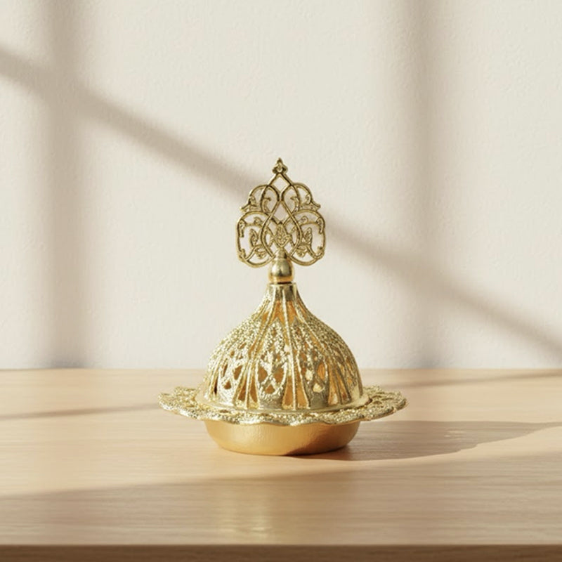 Royal Crown Gold Metal Incense Burner