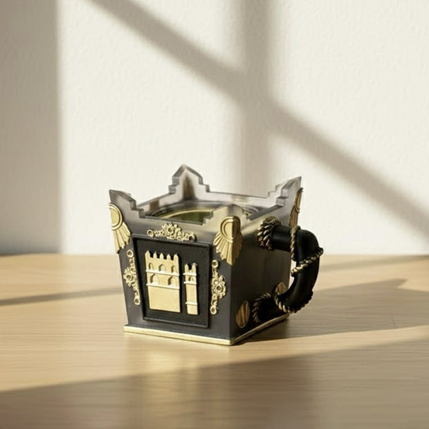 Black-Gold Kaaba-Inspired Incense Burner