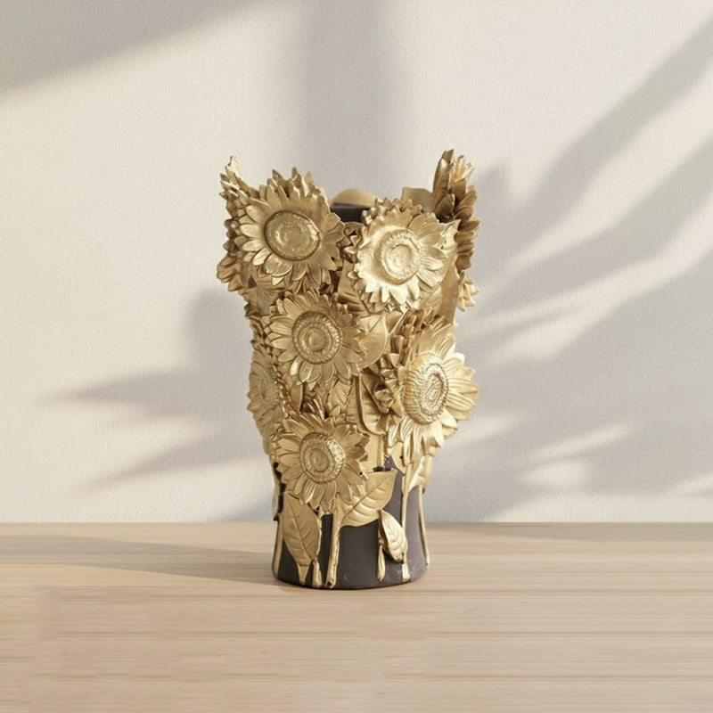 Golden Sunflower Resin Incense Burner