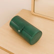 Tasbeeh Storage Box – Leather Cylinder Organizer (Green)