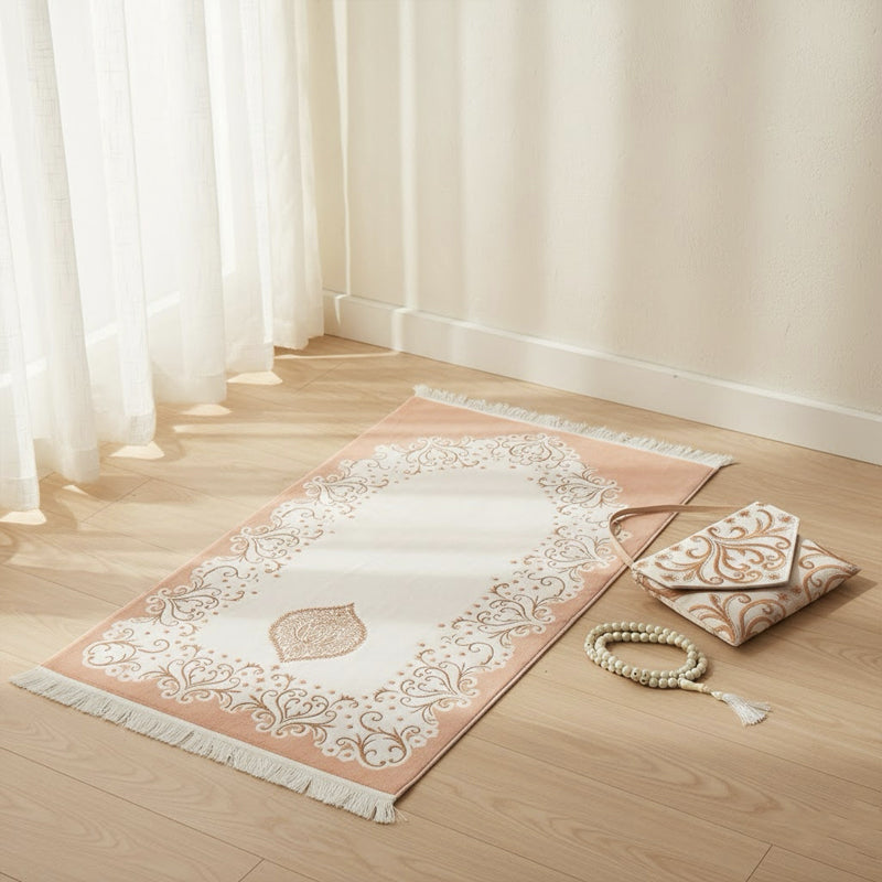 Small Portable Compact 3-Piece Prayer Set – Champagne