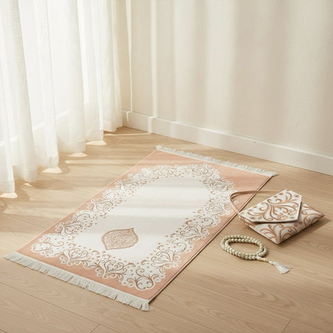 Small Portable Compact 3-Piece Prayer Set – Champagne