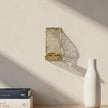 Gold Metal Filigree Ornate Wall Candle Sconce