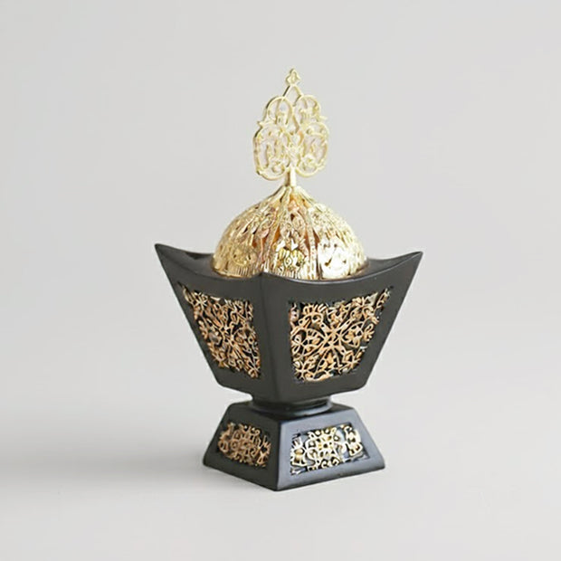 Black-Gold Moroccan Incense Burner