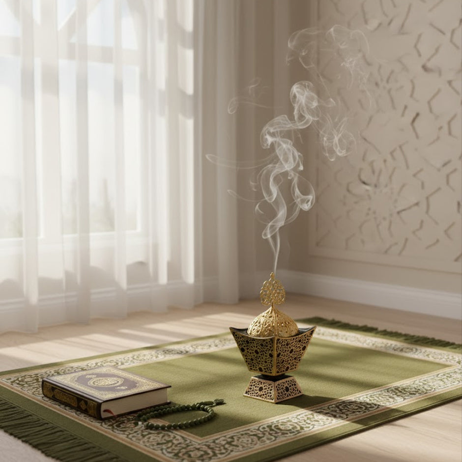 Black-Gold Lattice Moroccan Incense Burner