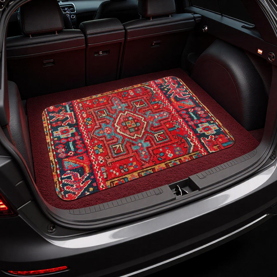 Moroccan Trunk Mat – Velvet, Non-Slip, Waterproof