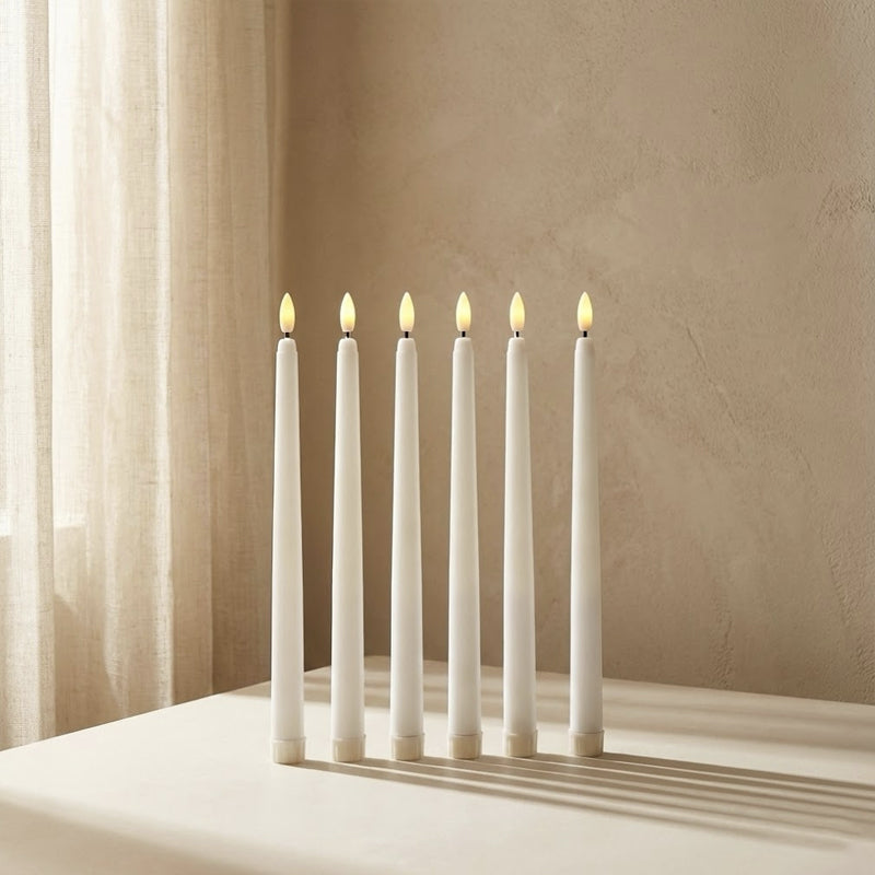 LED Remote Taper Candle – White