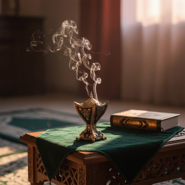 Moroccan-Style Elegant Mini Incense Burner – Black & Gold