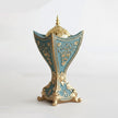 Moroccan-Style Elegant Mini Incense Burner – Teal & Gold