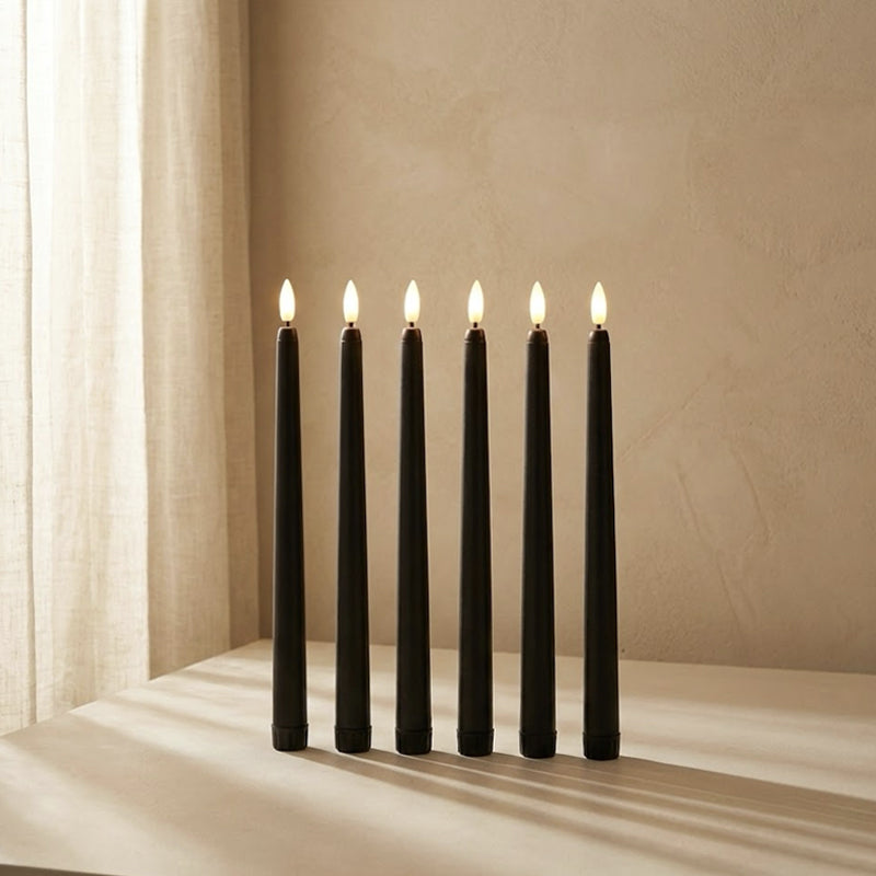 LED Remote Taper Candle – Black