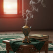 Moroccan-Style Elegant Mini Incense Burner – Teal & Gold