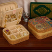 Cork Travel Jewelry Box with Mirror – Patchwork Design