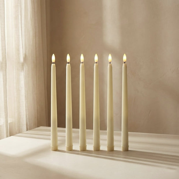 LED Remote Taper Candle – Cream