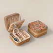 Cork Travel Jewelry Box with Mirror –  Floral