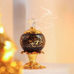 Black & Gold Arabic Pattern Incense Burner