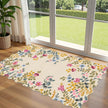 Floral Non-Slip Entryway Rug – Cream