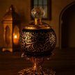 Black & Gold Arabic Pattern Incense Burner