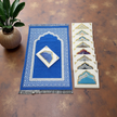 Blue Prayer Mat & Tasbih 2-Piece Set