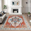 Saffron Red Area Rug – Non-Slip Living Room Rug