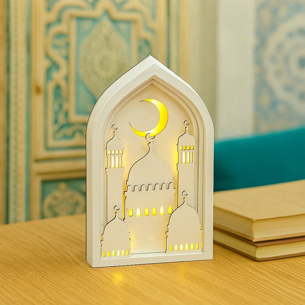 Ramadan Wooden LED Mosque Lamp
