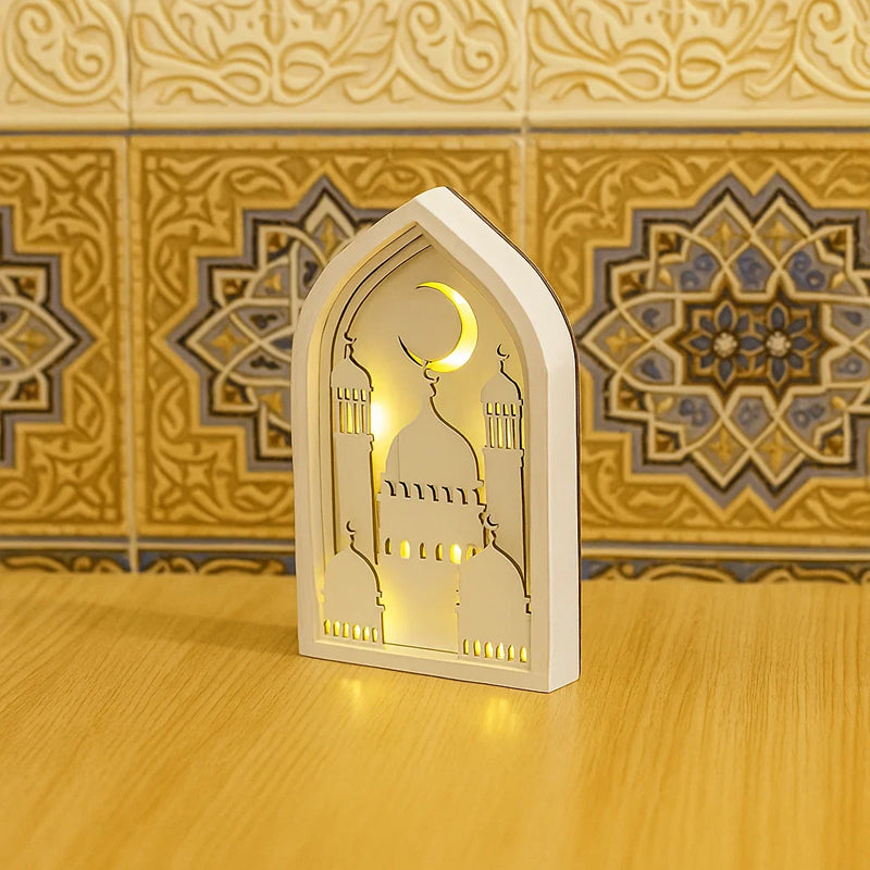 Ramadan Wooden LED Mosque Lamp