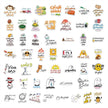 50pcs Arabic Funny Quote Stickers
