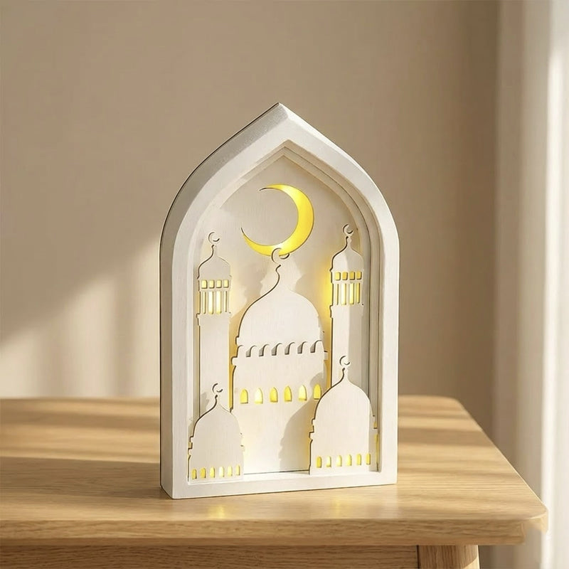Ramadan Wooden LED Mosque Lamp