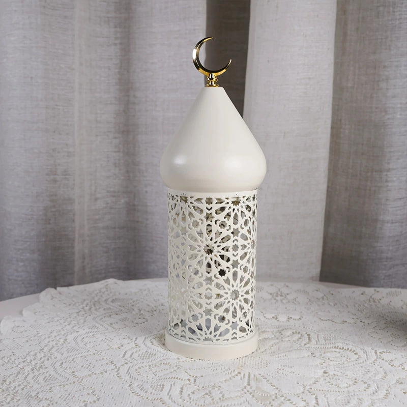 Arabic Geometric LED Ramadan Whit Lantern