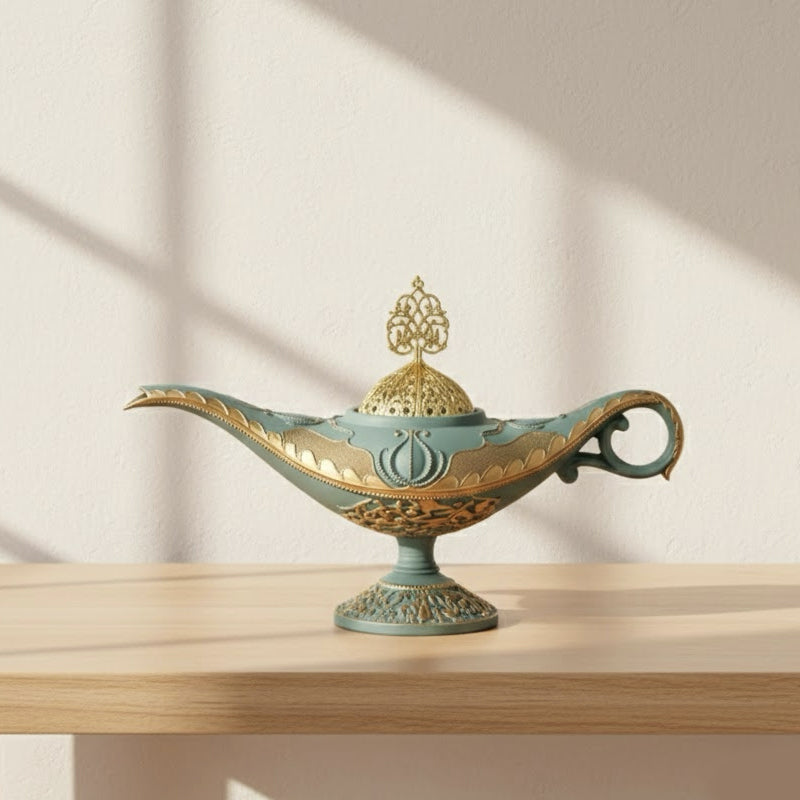Arabian Aladdin Lamp Resin Incense Burner