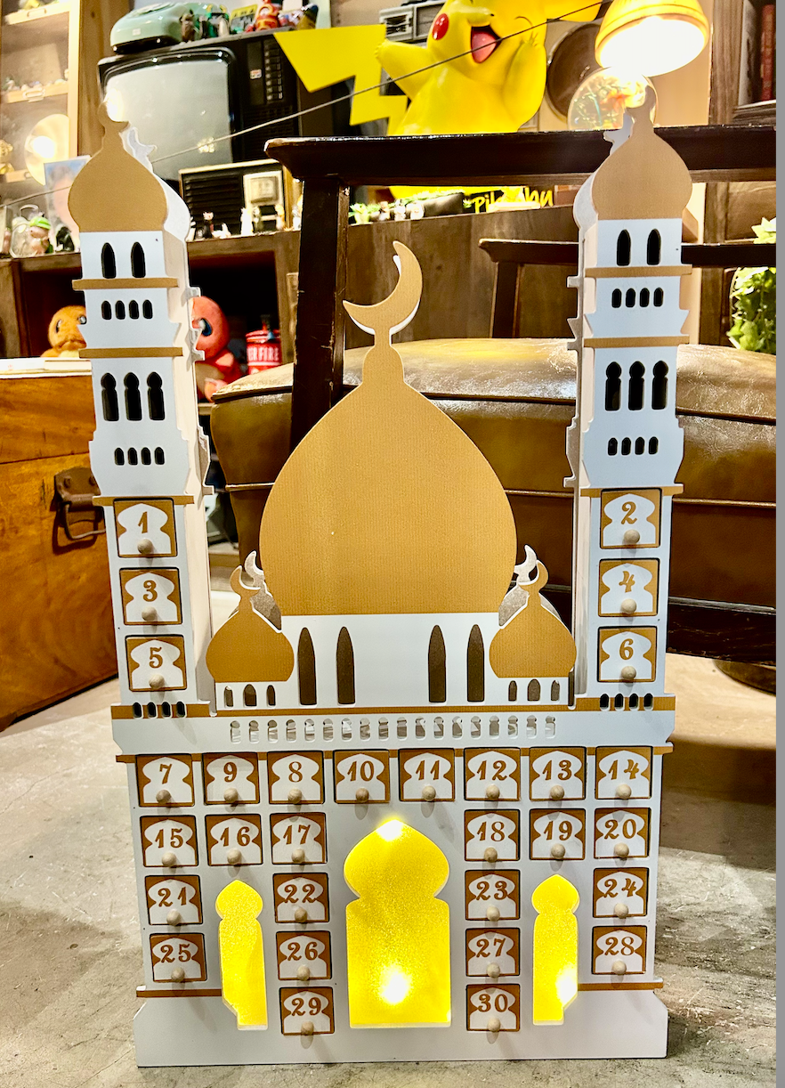 Illuminated Wooden Castle Ramadan & Eid Countdown Calendar