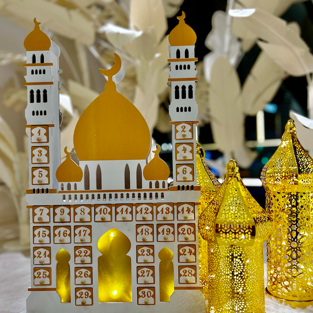 Illuminated Wooden Castle Ramadan & Eid Countdown Calendar
