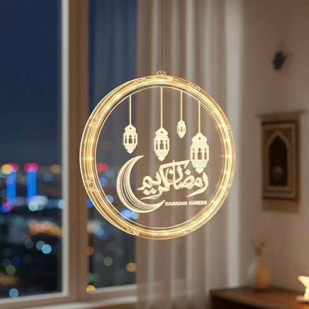 Islamic Crescent & Lantern LED Hanging Light
