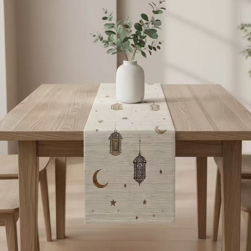 Islamic Crescent & Lantern Table Runner