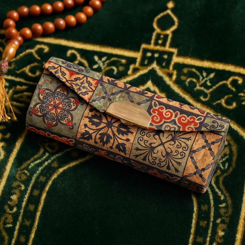 Cork Rectangular Travel Jewelry Box – Patchwork Pattern