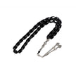 Black Onyx Tasbih – 33 Prayer Beads with Silver Tassel