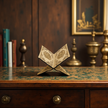 Arabesque Wooden Book Stand – Natural Wood