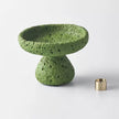 Lava Texture Incense Holder with Brass Insert - Green