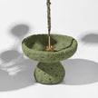 Lava Texture Incense Holder with Brass Insert - Green