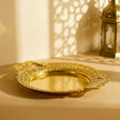 Arabic Double-Handle Round Metal Tray